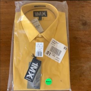 Express 1MX NWT L Tall dress shirt, dark yellow